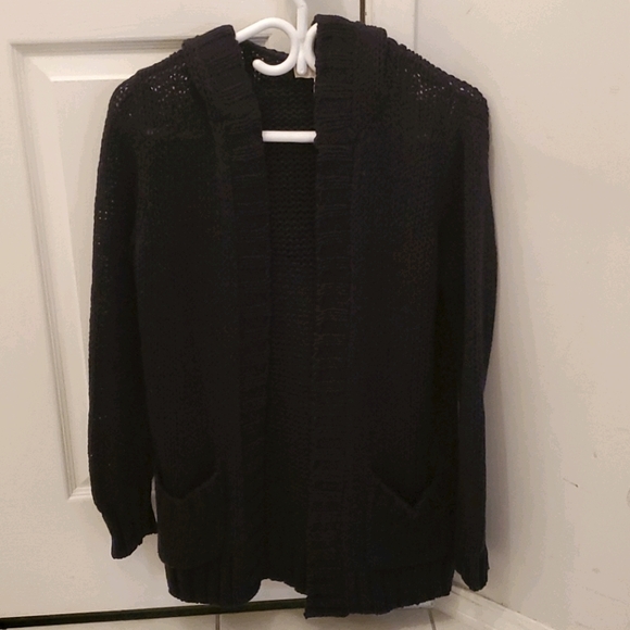 Micheal Kors Medium Navy Blue Hooded Cardigan - Picture 1 of 5